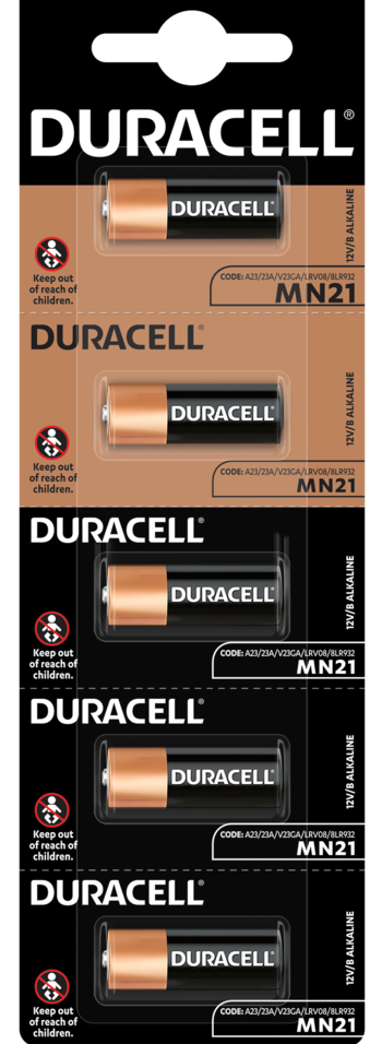 Батарейка Duracell A23 / MN21 (5шт/уп) 12 V alkaline | Купити в інтернет магазині