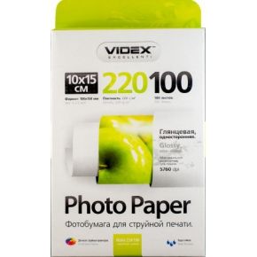 Videx 10x15 (100л) 220г/м2 глянсовий фотопапір | Купити в інтернет магазині