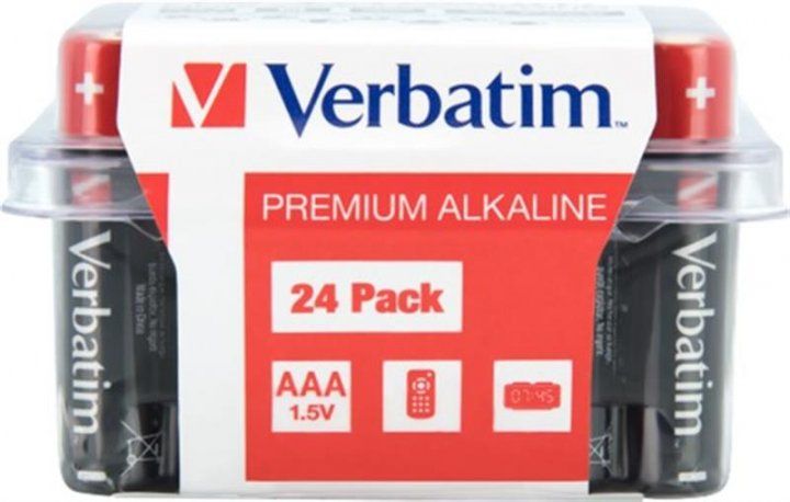 Батарейка Verbatim Alkaline LR03 (24шт/уп) ААА | Купити в інтернет магазині