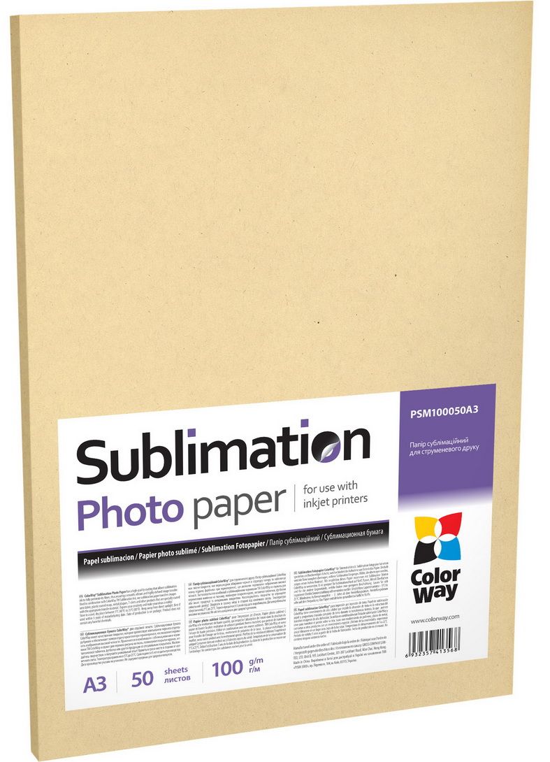 Сублімаційний папір ColorWay A3 (50л) 100г/м2 | Купити в інтернет магазині