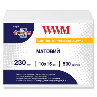 WWM 10х15 (500л) 230г/м2 матовий фотопапір