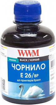 Чернила WWM E26/BP Epson Stylus XP100/XP320/XP422/XP520/ XP600 (Black Pigment) 200ml