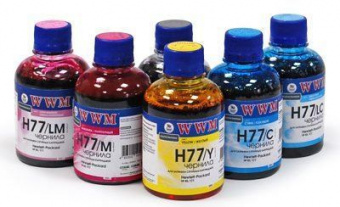 Комплект чернил WWM H77 HP A440/C3183/C4183/C4283/C5283 (B/C/LC/M/LM/Y) 6x200ml