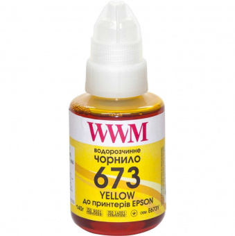 Чернила WWM 673 для Epson L800/L805/L810/L850/ L1800 (Yellow) 140ml