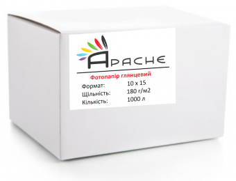 Фотопапір Apache 10х15 (1000л) 180г/м2 глянцевий