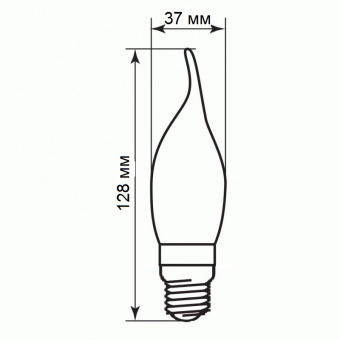 Светодиодная LED лампа Feron E27 6W 4000K, CF37 LB-737 Standart (нейтральный)