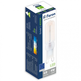 Світлодіодна LED лампа Feron 230V 4W 24led 4000K, G9 LB-431 (нейтральний)