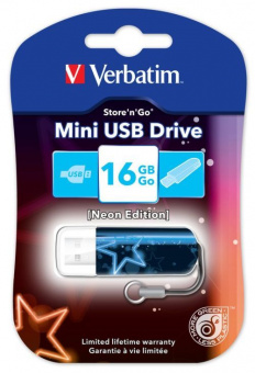 Flash-пам'ять Verbatim Neon Edition 16Gb USB 2.0 Blue