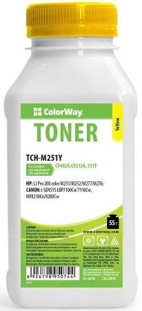 Тонер ColorWay (TCH-M251Y) Yellow 55g для HP CLJ M251/MFP276 | Купити в інтернет магазині