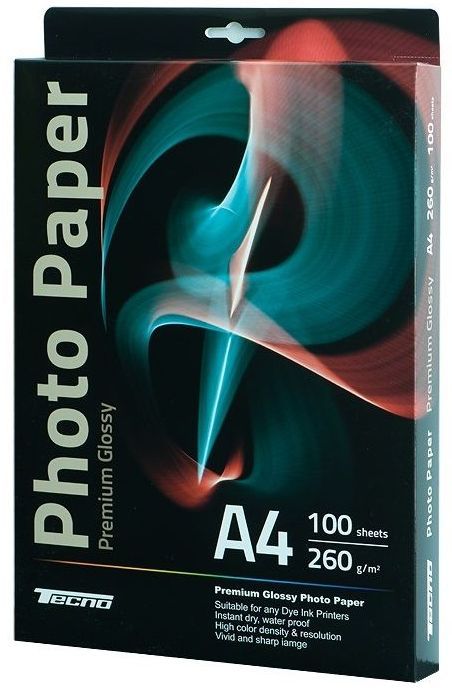 Tecno А4 (100л) 260г/м2 Суперглянець фотопапір