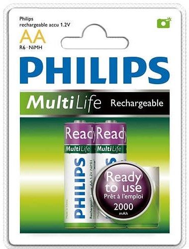 Акумулятор Philips R6 Ni-MH 2000mAh (2шт/уп) | Купити в інтернет магазині