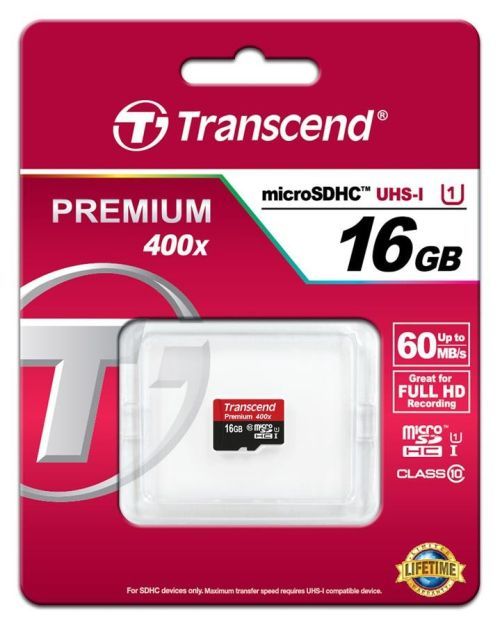 Карта пам'яті Trancend microSDHC 16GB UHS-I Class 1 Premium 400x no adapter | Купити в інтернет магазині
