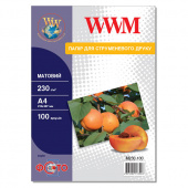 Фото WWM A4 (100л) 230г/м2 Матовая фотобумага купить в MAK.trade