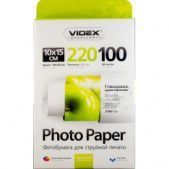 Фото Videx 10x15 (100л) 220г/м2 глянцевая фотобумага купить в MAK.trade