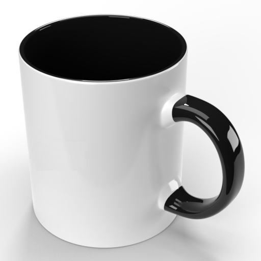 Чашка для сублімації Magic best (425 мл) Чорна всередині + ручка (36шт/уп) | Купити в інтернет магазині