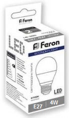 Светодиодная LED лампа Feron E27 4W 4000K, G45 LB-380 Econom (нейтральный)