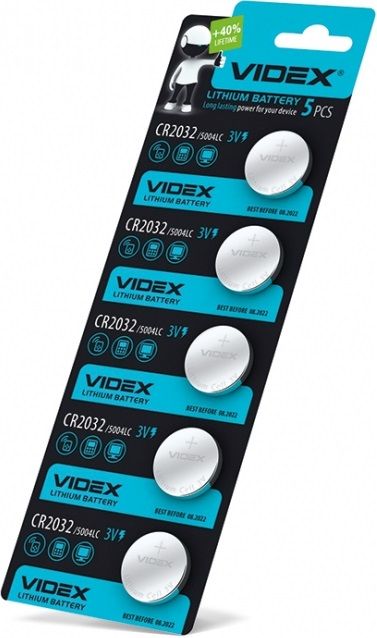 Батарейка Videx CR2032 (5шт/уп) 3V | Купити в інтернет магазині