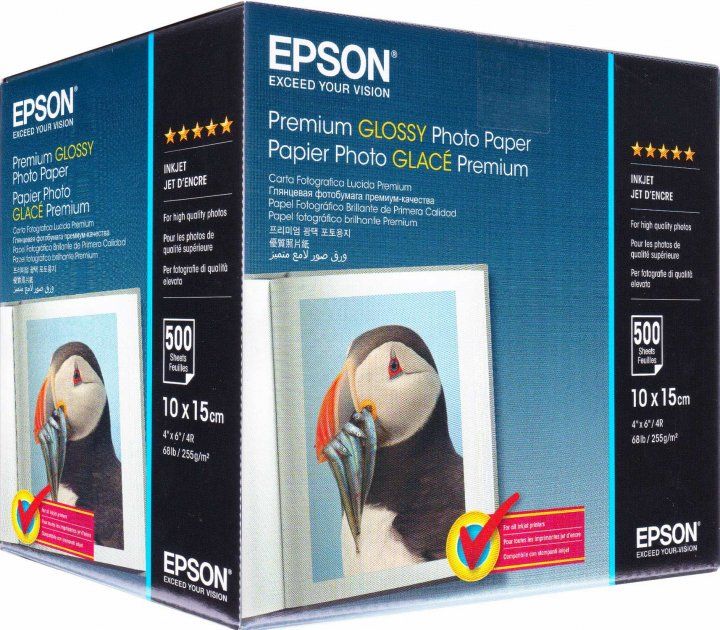 Epson 10x15 (500л) 255г/м2 Premium Суперглянець фотопапір