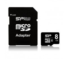 Фото Карта памяти Silicon Power microSDHC 8GB Class 4 + SD adapter купить в MAK.trade