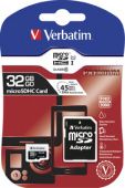 Фото карта памяти Verbatim microSDHC 32GB Class 10 Premium UHS-I 300x + SD adapter купить в MAK.trade