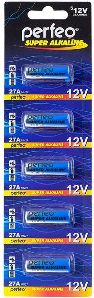 Батарейка Perfeo A27 (5шт/уп) 12 V Super alkaline