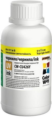 Чорнило ColorWay Canon MP230/MP250/MP280/IP1800/IP2700 CU426 (Yellow) світлостійкі 200ml CW-CU426Y | Купити в інтернет магазині