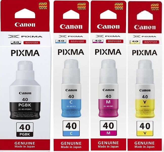 Комплект оригінального чорнила GI-40 Canon Pixma G5040/G6040/G7040/GM2040 (B/C/M/Y) | Купити в інтернет магазині