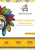 Фото Фотобумага Apache A5 (100л) 270г/м2 Премиум Сатин полуглянец купить в MAK.trade