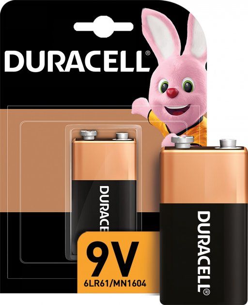 Батарейка Duracell 6LR61 MN1604 (1шт/уп) 9V Крона | Купити в інтернет магазині