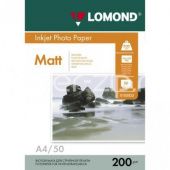 Фото Lomond A4 (50л) 200г/м2 двухсторонняя матово-матовая фотобумага купить в MAK.trade