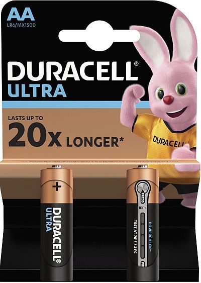 Батарейка Duracell LR06 MN2400 ULTRA (2шт/уп) АА | Купити в інтернет магазині