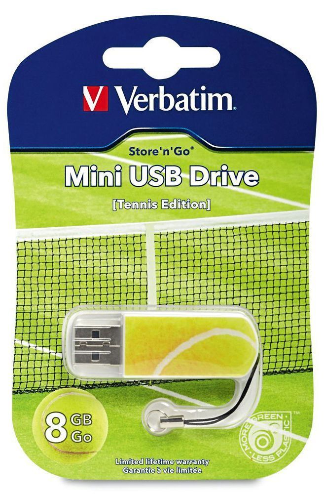 Flash-пам'ять Verbatim Mini 8Gb USB 2.0 Tennis | Купити в інтернет магазині