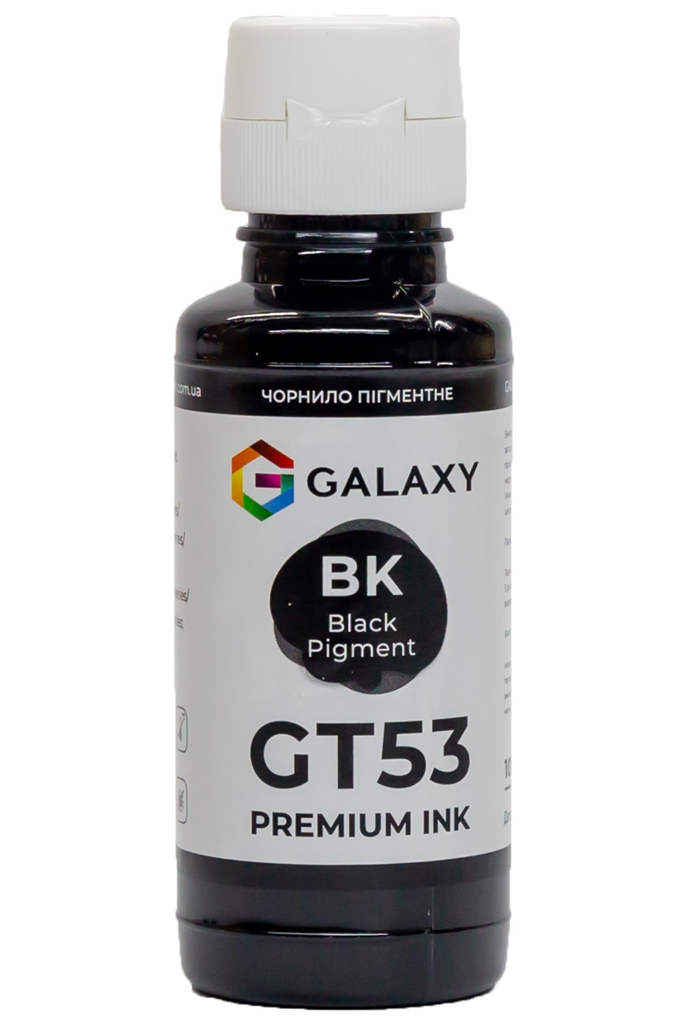 Чорнила GALAXY GT53 для HP InkTank/SmartTank (Black Pigment) 100ml | Купити в інтернет магазині