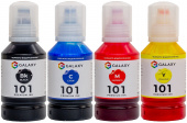 Фото Комплект чернил GALAXY 101 для Epson L-series (BP/C/M/Y) 4x140ml купить в MAK.trade