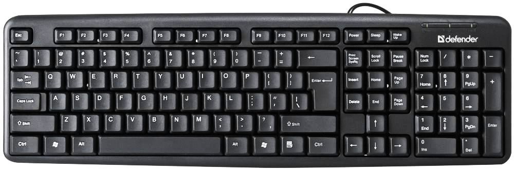 Клавіатура провідна Defender Element HB-520 USB Black | Купити в інтернет магазині