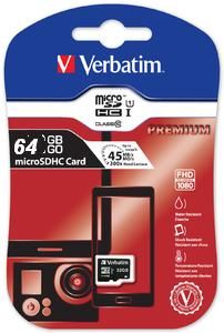 картка пам'яті Verbatim microSDXC 64GB Class 10 UHS-I 466x no adapter | Купити в інтернет магазині
