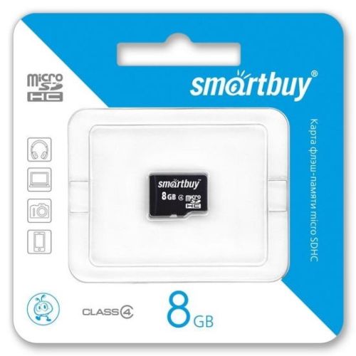 Картка пам'яті Smartbuy microSDHC 8GB Class 4 | Купити в інтернет магазині