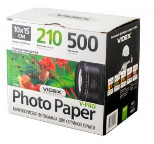 Videx 10x15 (500л) 210г/м2 Суперглянець фотопапір | Купити в інтернет магазині