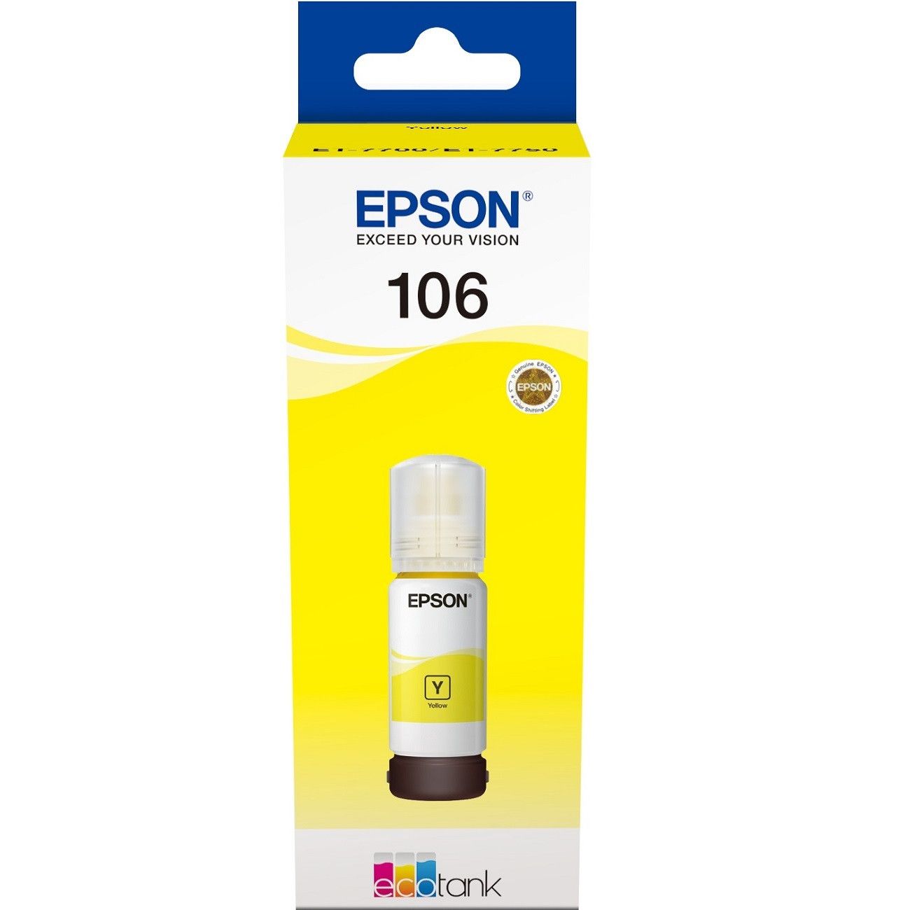 Оригінальне чорнило Epson (106) L7160/L7180 (Yellow) 70ml (C13T00R440) | Купити в інтернет магазині