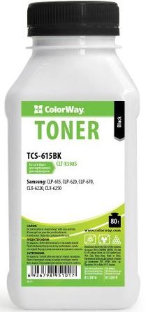 Тонер ColorWay (TCS-615BK) Black 90g для Samsung CLP-615 | Купити в інтернет магазині
