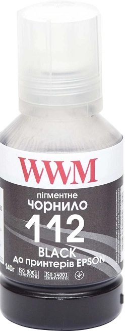 Чорнила WWM Epson 112 (Black) 140ml Пігментні | Купити в інтернет магазині