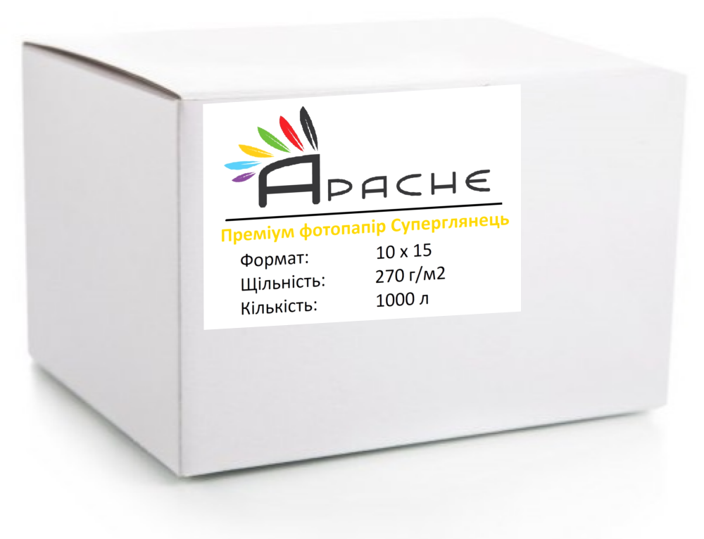 Фотопапір Apache 10x15 (1000л) 270г/м2 Преміум Суперглянець | Купити в інтернет магазині