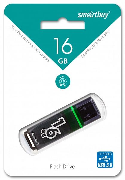 Flash-пам'ять Smartbuy Glossy series Dark Grey 16Gb USB 3.0 | Купити в інтернет магазині