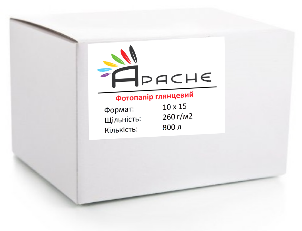 Фотопапір Apache 10х15 (800л) 260г/м2 глянцевий | Купити в інтернет магазині