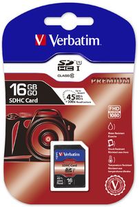 картка пам'яті VERBATIM SDHC 16 GB (CLASS 10)