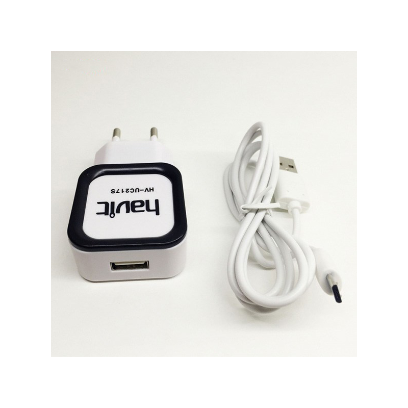 Мережевий зарядний пристрій HAVIT з роз'ємом USB 1A + кабель 1м | Купити в інтернет магазині