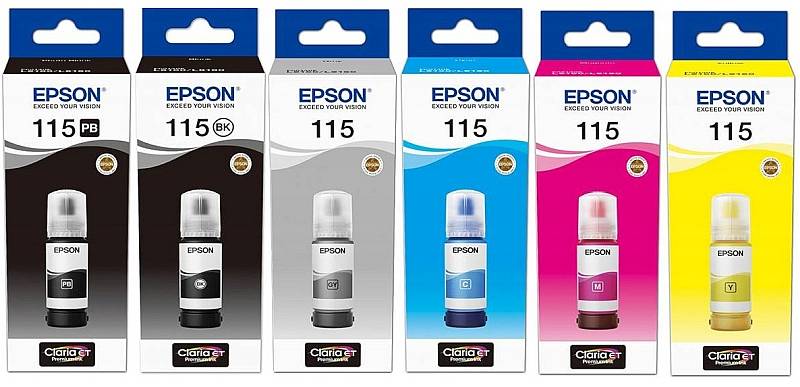 Комплект оригінальних чорнил Epson (115) L8160/L8180 (BP/B/G/C/M/Y) 6х70ml | Купити в інтернет магазині