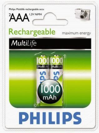 Акумулятор Philips HR03 Ni-MH 1000mAh (2шт/уп) | Купити в інтернет магазині