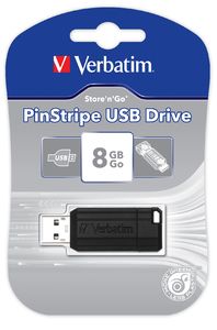 флеш-драйв Verbatim PinStripe 8Gb USB 2.0 | Купити в інтернет магазині