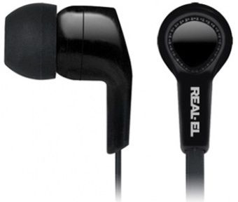 Навушники REAL-EL Z-1009 Black (вкладиші) | Купити в інтернет магазині